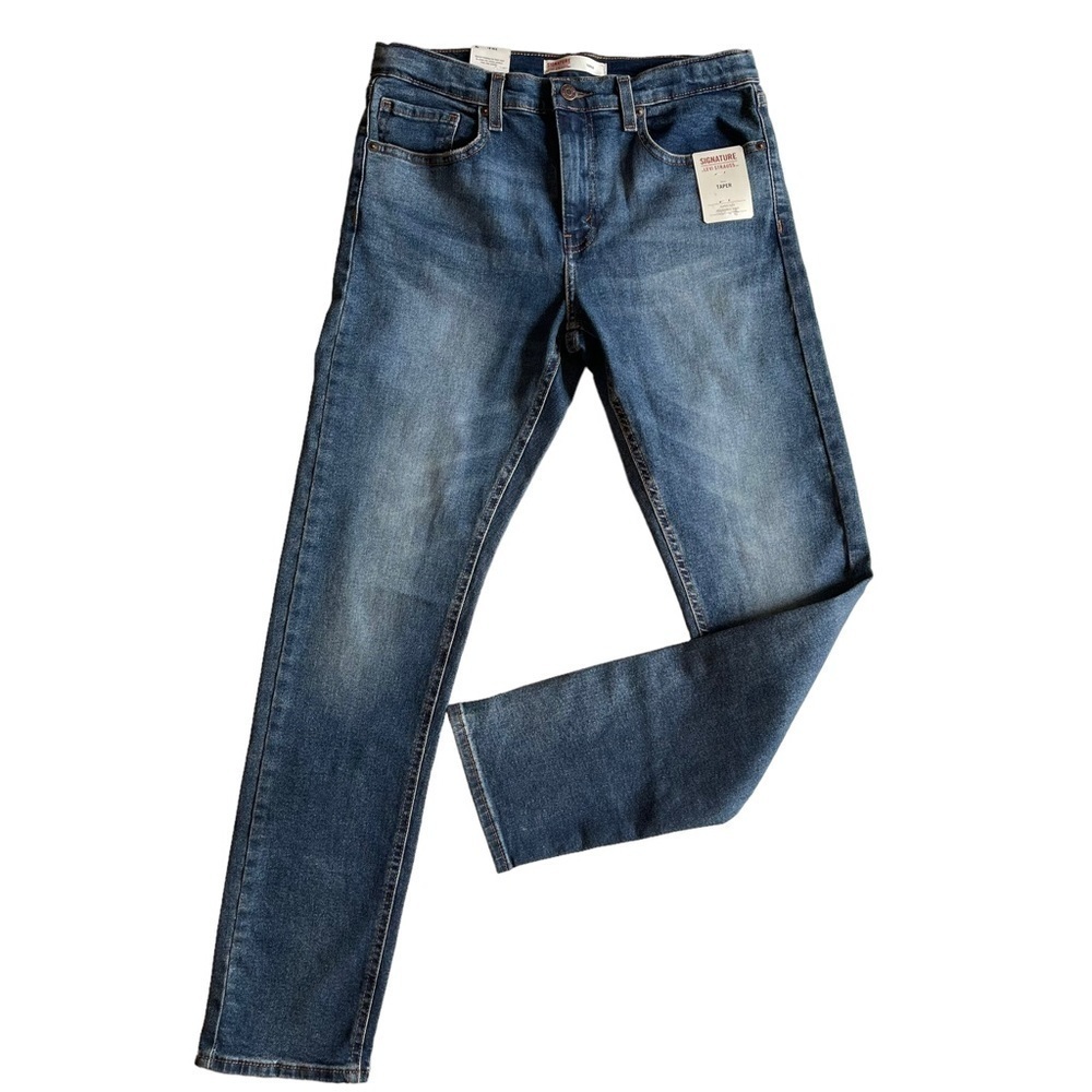 Signature by Levi Strauss Size 18 youth Boys Taper leg Jeans NWT